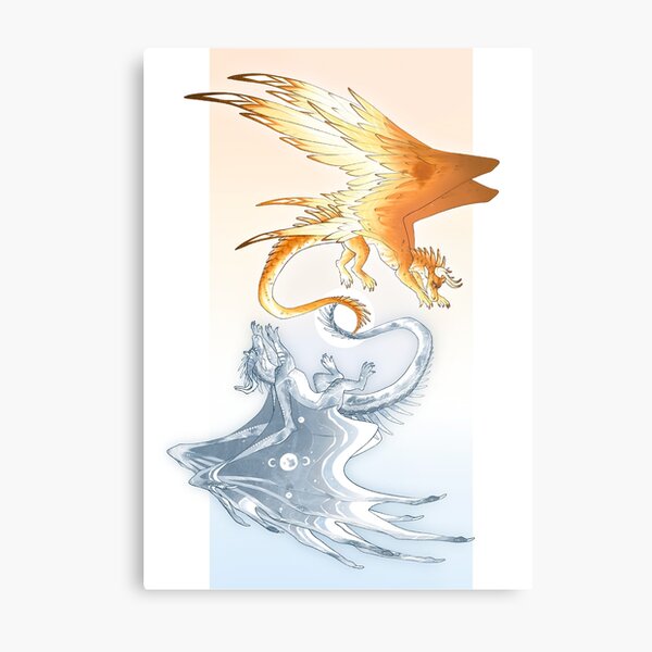 Dragon And Moon Wall Art Redbubble