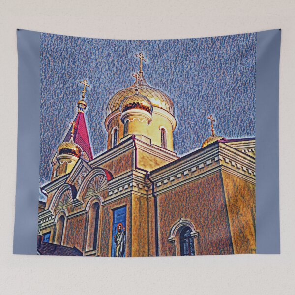 Item preview, Orthodox church with shining domes designed and sold by helenkaiy.