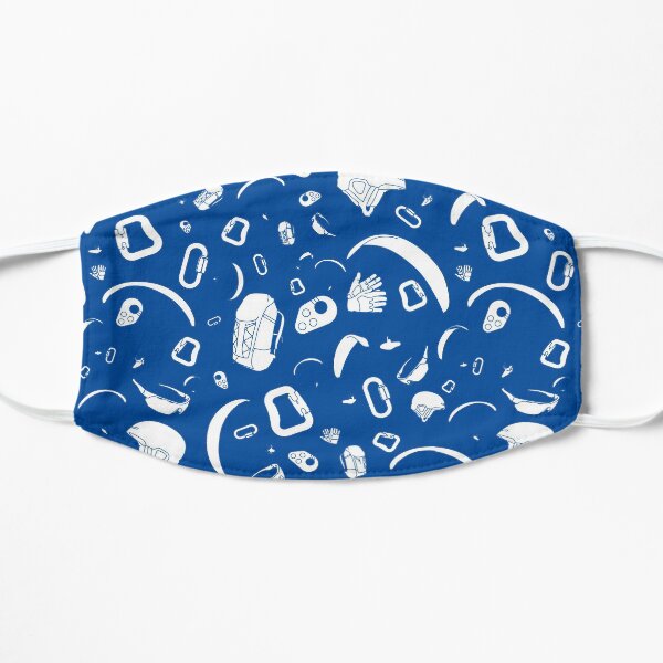 Gleitschirmmuster (blau) Maske
