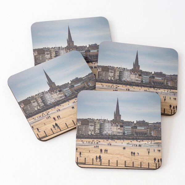 Item preview, People stroll along the autumn promenade of Saint-Malo designed and sold by Alexander Sorokopud.