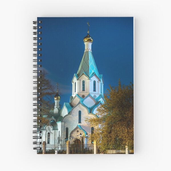 Item preview, Russian orthodox church in Strasburg on blue sky night background, France designed and sold by Alexander Sorokopud.