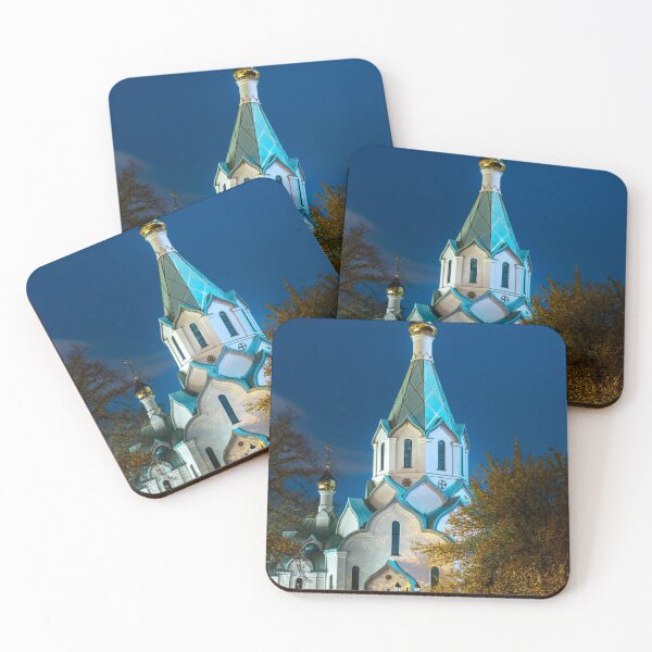 Item preview, Russian orthodox church in Strasburg on blue sky night background, France designed and sold by Alexander Sorokopud.