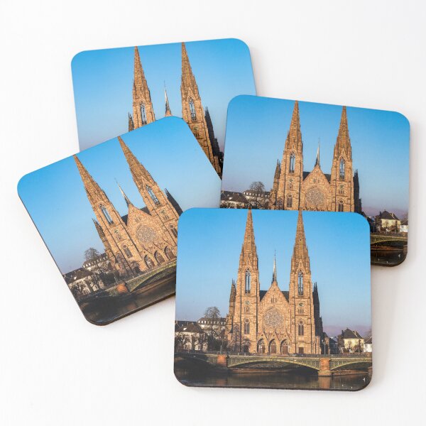 Item preview, St. Paul's Basilica in Strasbourg. Clean winter air and bright colors of sunset. designed and sold by Alexander Sorokopud.