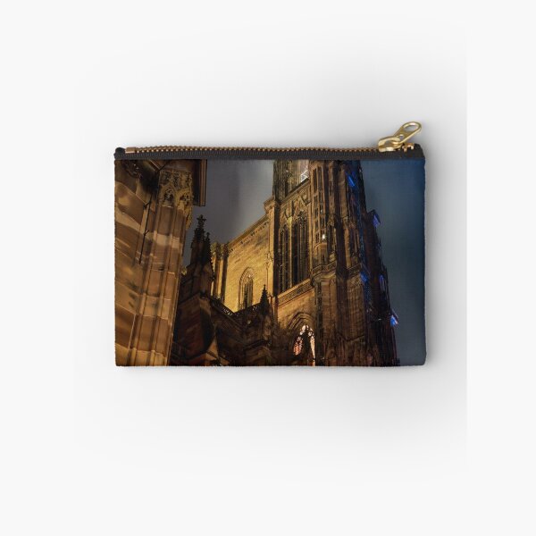 Item preview, Stunning bottom view of Strasbourg Cathedral illuminated at night, Europe's tallest building. designed and sold by Alexander Sorokopud.
