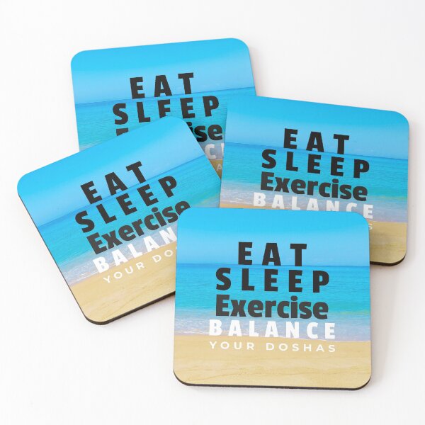Item preview, Eat Sleep Exercise Balance Your Doshas designed and sold by Ayurveda Fun Store.