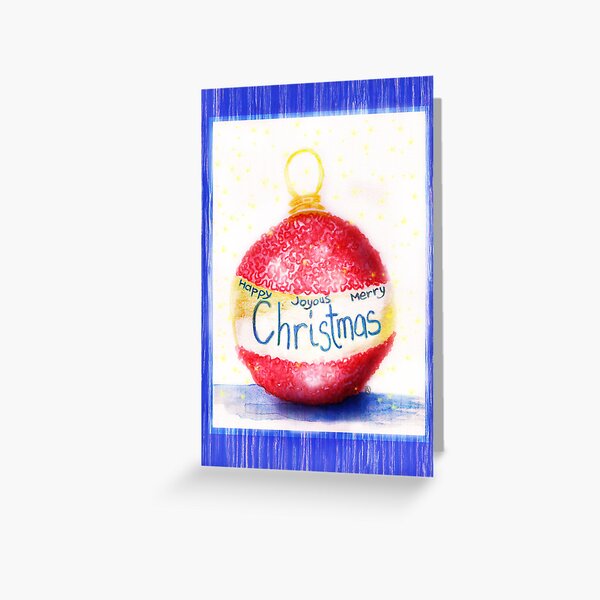 Christmas Bauble Card Greeting Card