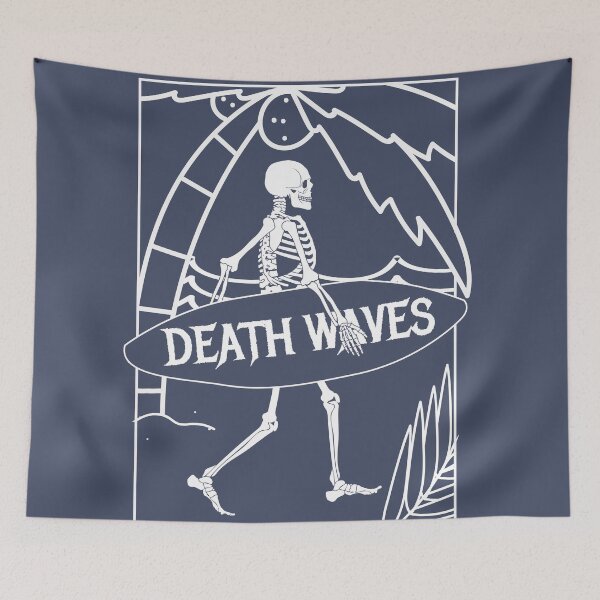 Item preview, Death waves Skeleton Surfer Artwork for summer  designed and sold by Halabe art.