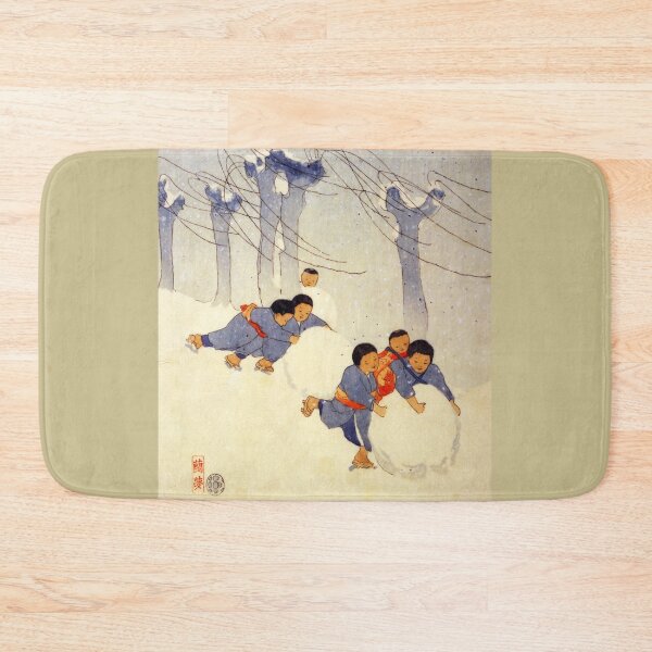 Item preview, Japanese Children Rolling Large Snow Balls - Bertha Lum - 1913 designed and sold by CrankyOldDude.