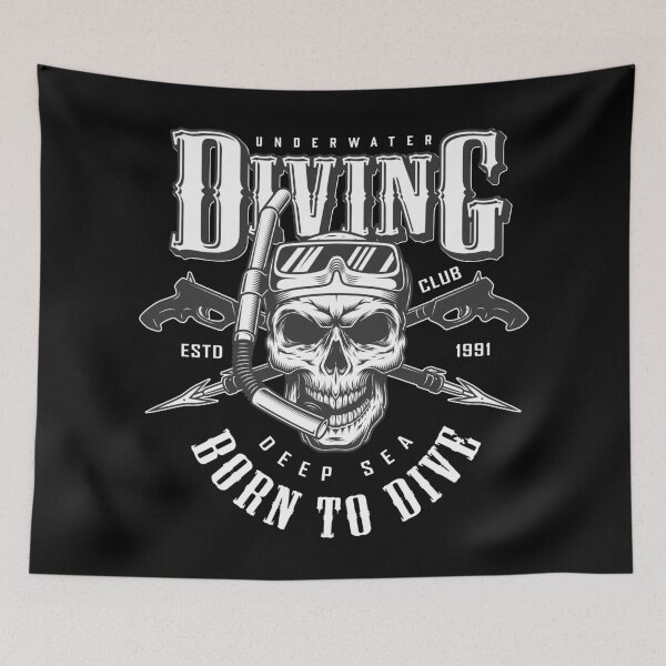 Item preview, Underwater Diving Born To Dive Deep Sea designed and sold by Vector Scout Lab.