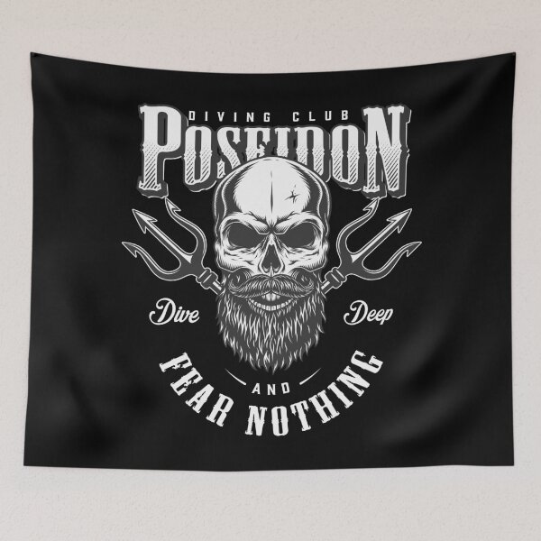 Item preview, Diving Club Dive Deep And Fear Nothing Poseidon designed and sold by Vector Scout Lab.