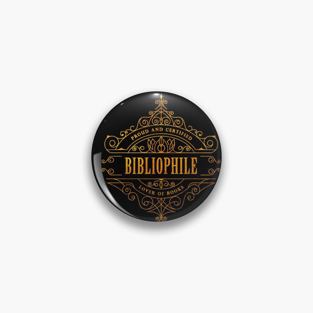 Gold Bibliophile - black Pin