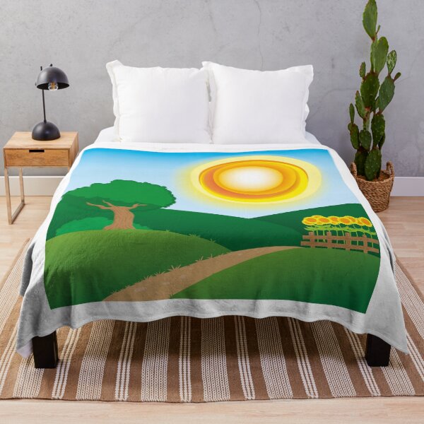 Item preview, Illustration of an environment, countryside landscape in summer designed and sold by LucianoCosmo.