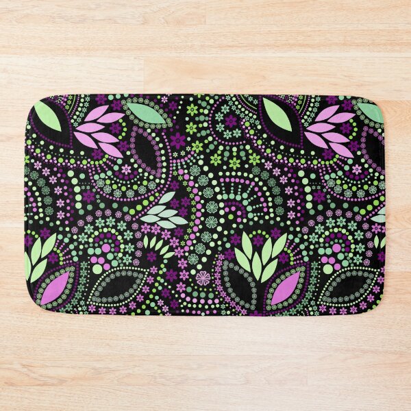 Item preview, Abstract pattern with multicolored Placers of beads on a black background .  designed and sold by fuzzyfox.