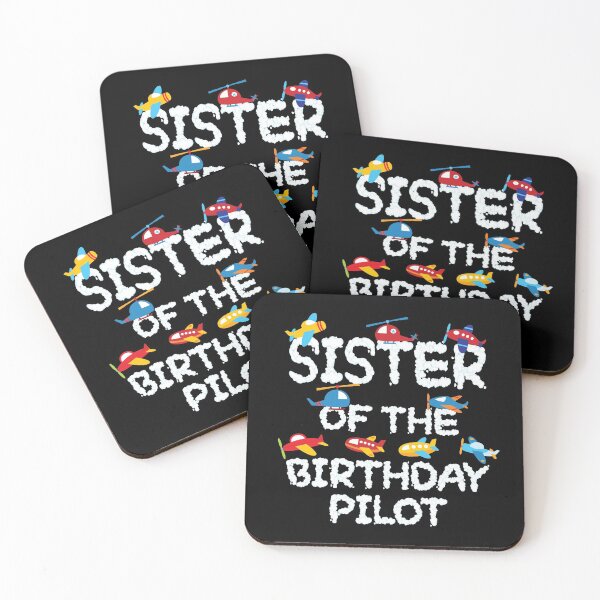 Item preview, Sister Of The Birthday Pilot Kid Aviator B-day Party graphic designed and sold by Grabitees.