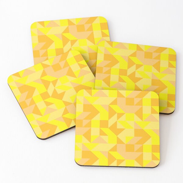 Item preview, Buttered Corn Retro Geometric Mosaic designed and sold by weirdAffect.