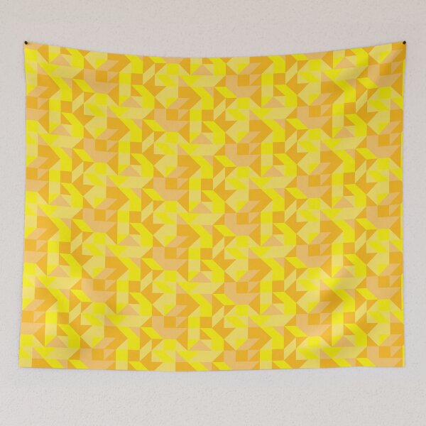 Item preview, Buttered Corn Retro Geometric Mosaic designed and sold by weirdAffect.