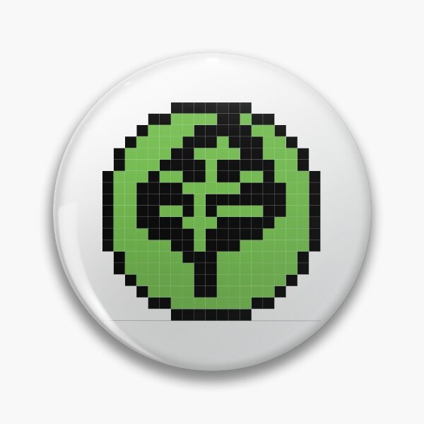 Item preview, Grass Type Pixel Symbol designed and sold by Marionette.
