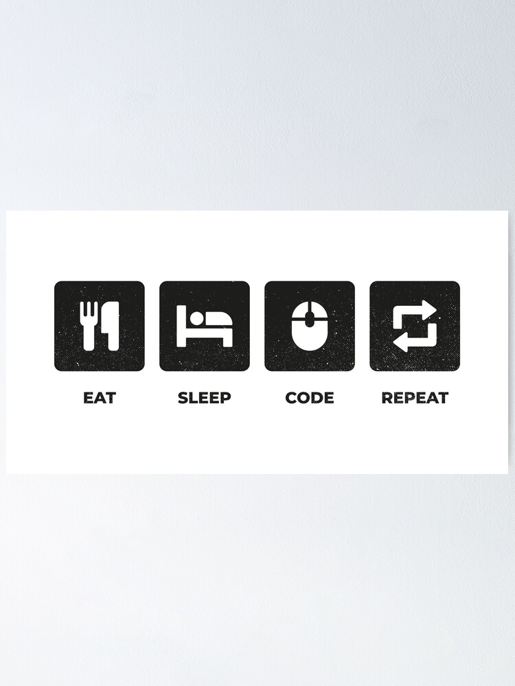 HD wallpaper: eat, sleep, code, and repeat logos, Eat Sleep Code