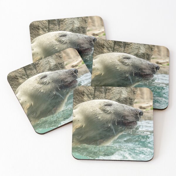 Item preview, Head of Polar bear above water designed and sold by lena-maximova.