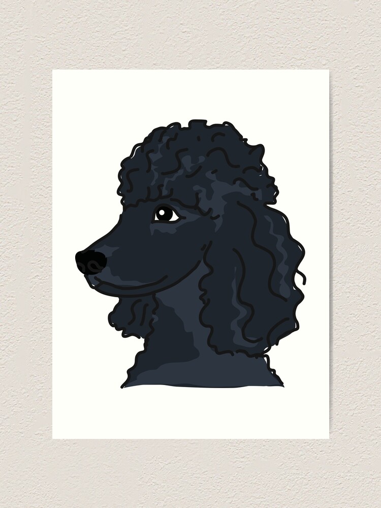 black poodle art