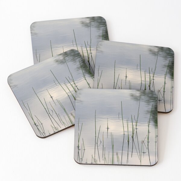 Item preview, Sedge plants and reflections of clouds in the water designed and sold by xophotography.