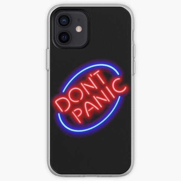 Hitchhiker's Guide - "Don't Panic" Neon Sign iPhone Soft Case