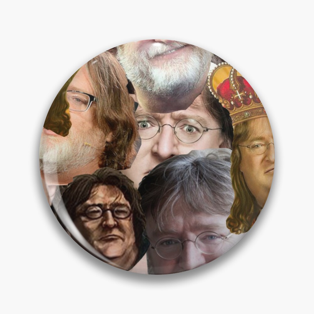 Gabe Newell Memes Pins and Buttons for Sale