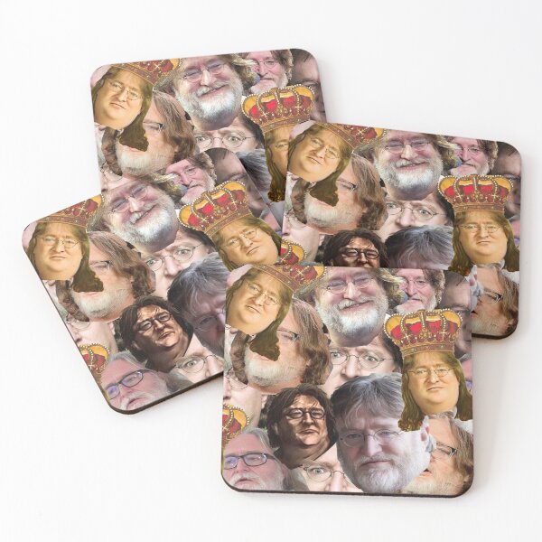 Item preview, Gabe newell face collage designed and sold by Collagio Meme.