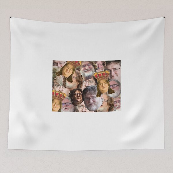 Item preview, Gabe newell face collage designed and sold by Collagio Meme.