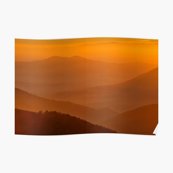 Lever de soleil depuis le Climont Poster