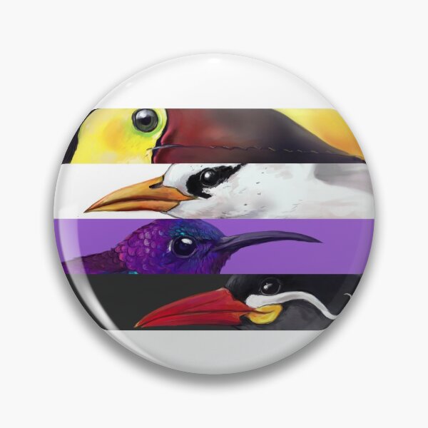 Item preview, Non-Binary Pride Birds designed and sold by Haliaeetus.