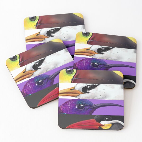 Item preview, Non-Binary Pride Birds designed and sold by Haliaeetus.