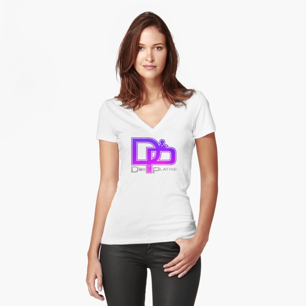 Item preview, Fitted V-Neck T-Shirt designed and sold by Douxetpiquant.