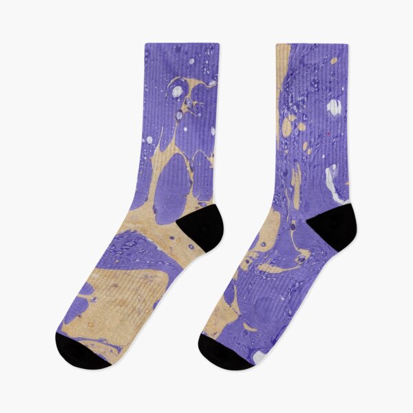 Item preview, LIGHT PURPLE AND LIGHT YELLOW CREAM MARBLING PAINT DESIGN designed and sold by ozcushionstoo.