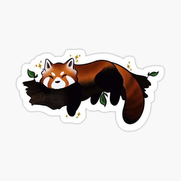 Lazy Panda Stickers Redbubble - roblox red panda porn