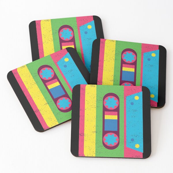 Item preview, Cassette Tape Funky 1980s Rainbow Vintage Gift Design design designed and sold by Lisbob.
