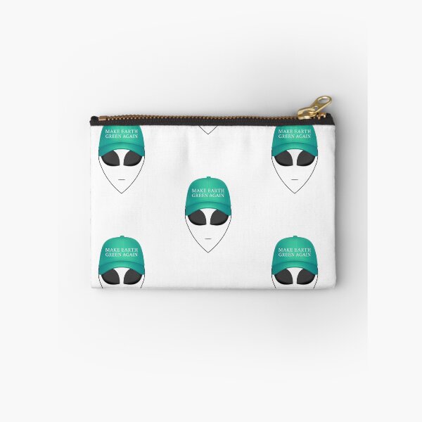 Item preview, Make Earth Green Again Alien, MAGA Parody, UFO Climate Change Activism designed and sold by 1stAmendMerch.