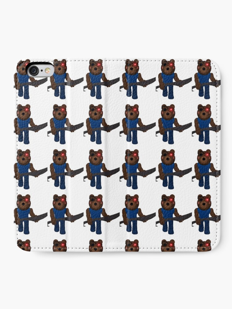 Beary Piggy Roblox Character Iphone Wallet By Robloxmaster07 Redbubble - roblox soccer character