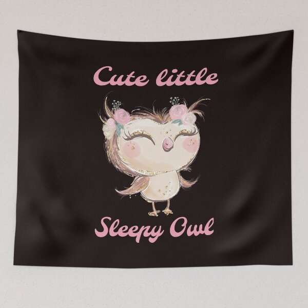 Item preview, Cute Little Sleepy Owl designed and sold by Hema Thilakaratne.