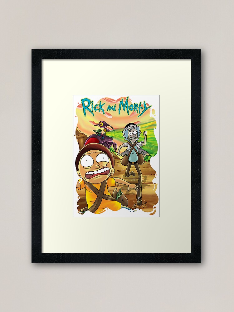 Alternate view of Escape From The Pursuit Robot in 35-C Dimension Framed Art Print