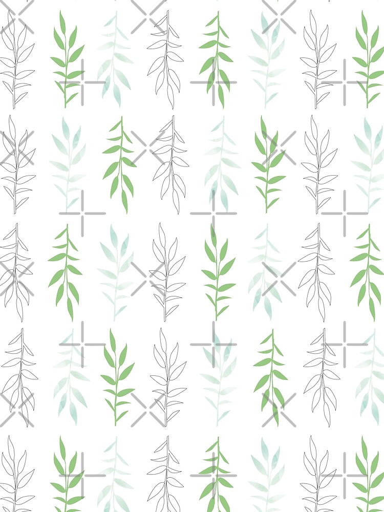 Green leaves, pattern inspired by nature by ColorsHappiness