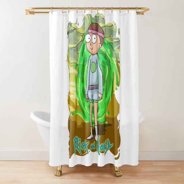 morty retro style in dimension 304-X Shower Curtain