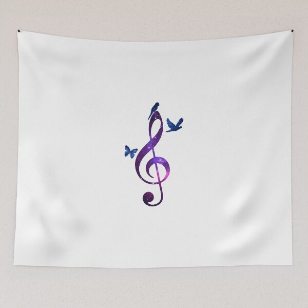 Item preview, Music Note illustration with birds and butterfly designed and sold by Amineharoni.