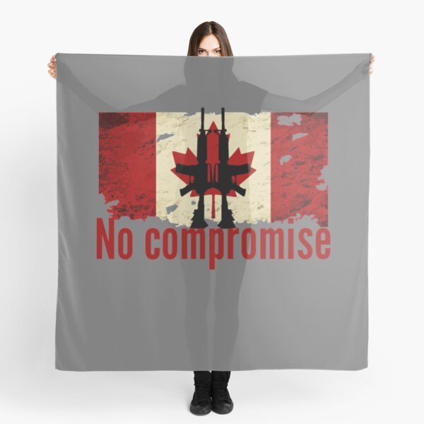 Canadian flag no compromise ar 15 assault rifle weapons proud and