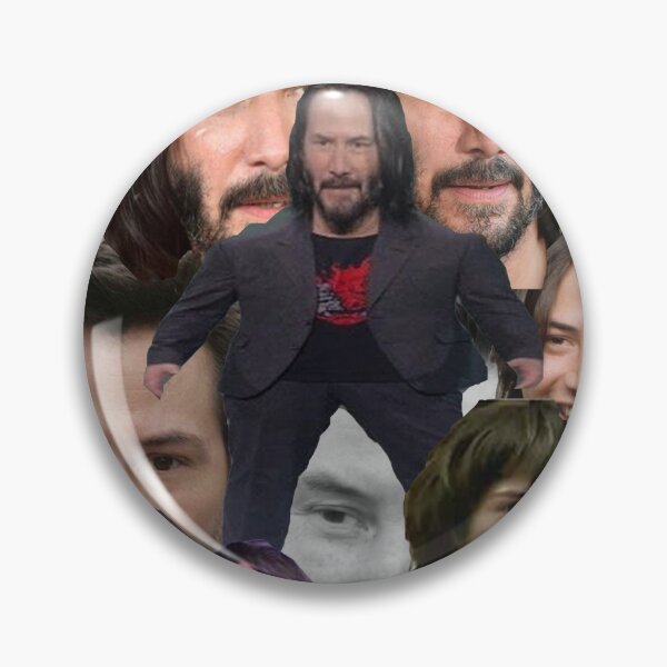 Item preview, keanu reeves face collage designed and sold by Collagio Meme.