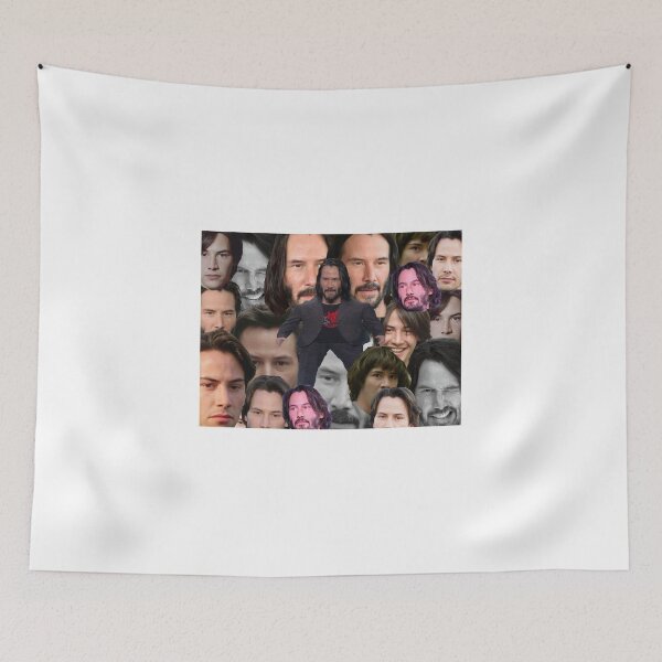 Item preview, keanu reeves face collage designed and sold by Collagio Meme.