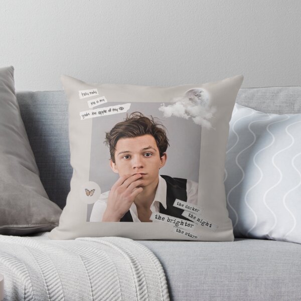 Aesthetic Tom Holland Collage Throw Pillow