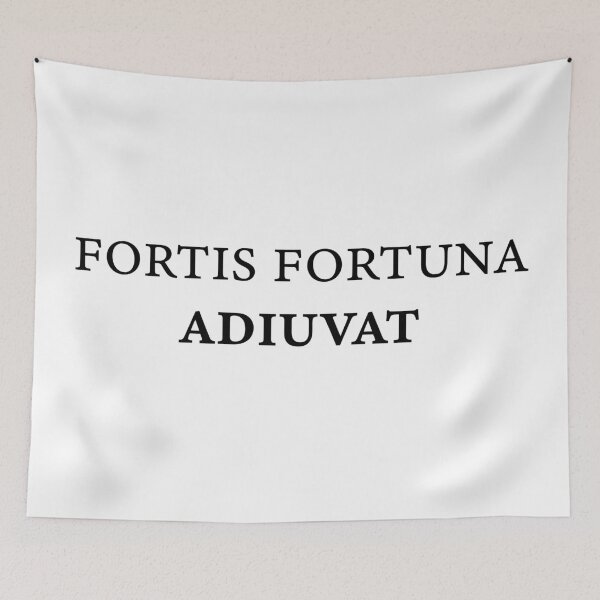 Item preview, Fortis fortuna adiuvat  | motivational,motivation quote | black and white designed and sold by Kinisis.