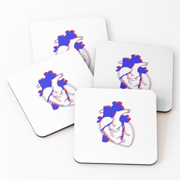 Item preview, 3D anatomy heart red/blue designed and sold by Sarahgranchelli.