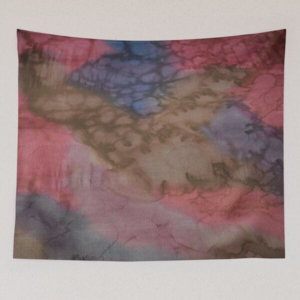 Item preview, Silk painting in blue designed and sold by Boscastle.